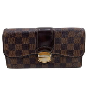Louis Vuitton Sistine Portefeuille Wallet Leather Long Card Brown